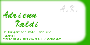 adrienn kaldi business card