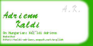 adrienn kaldi business card